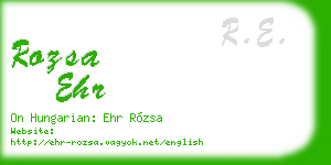 rozsa ehr business card